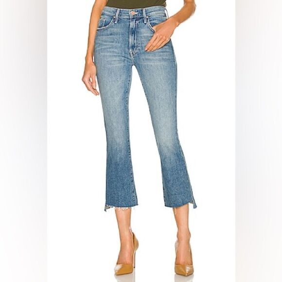 MOTHER The Insider Crop Step Fray Jeans in Scenic Route - Picture 1 of 9
